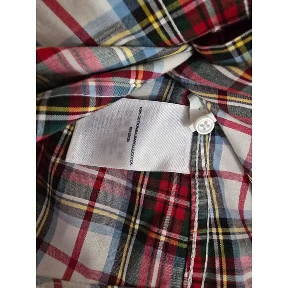 Lands End Womens No Iron Supima Plaid Button-Up Shirt 20W - Picture 6 of 8